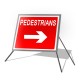 Pedestrian Right Roll Up Sign 